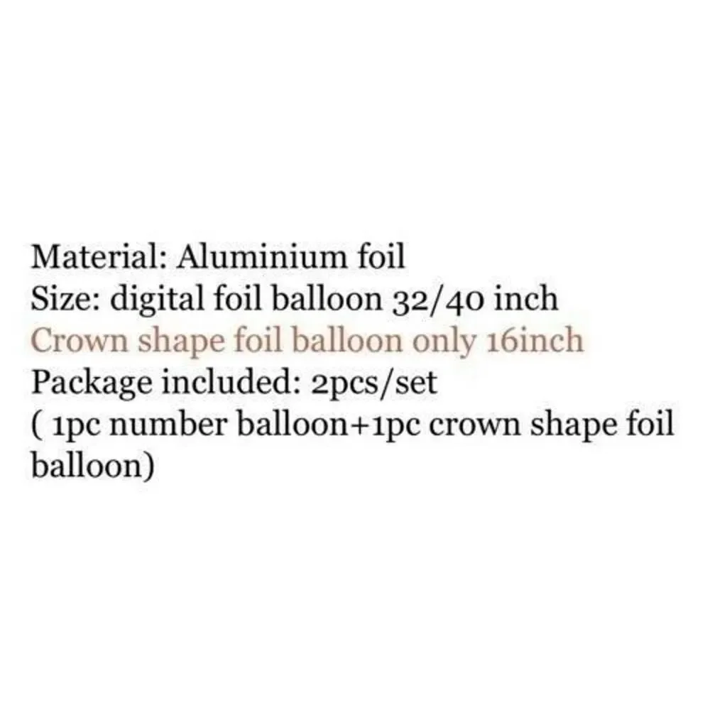 1st First Birthday LARGE Silver Foil Balloon Crown 40